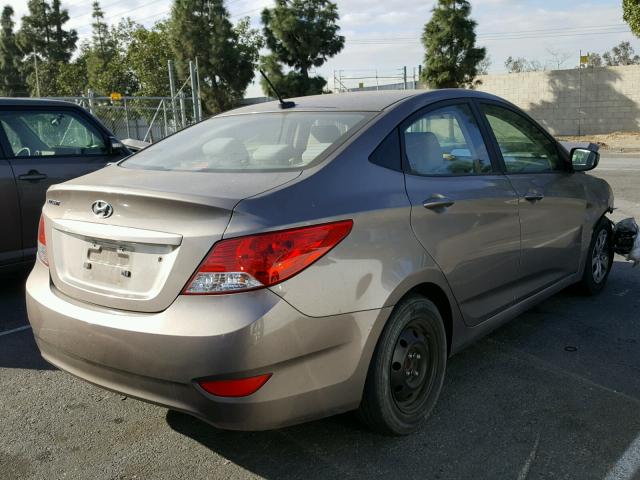 KMHCT4AE2DU521026 - 2013 HYUNDAI ACCENT GLS TAN photo 4