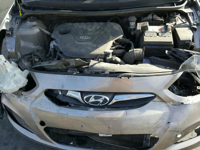 KMHCT4AE2DU521026 - 2013 HYUNDAI ACCENT GLS TAN photo 7