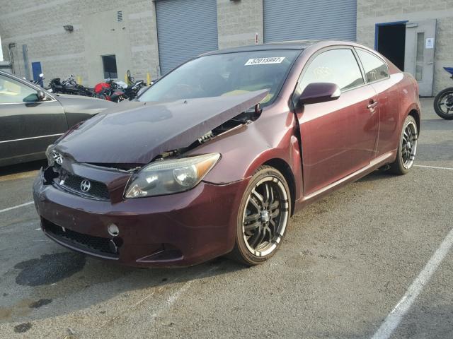 JTKDE177150022424 - 2005 TOYOTA SCION TC BURGUNDY photo 2