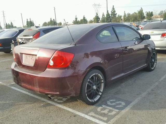 JTKDE177150022424 - 2005 TOYOTA SCION TC BURGUNDY photo 4