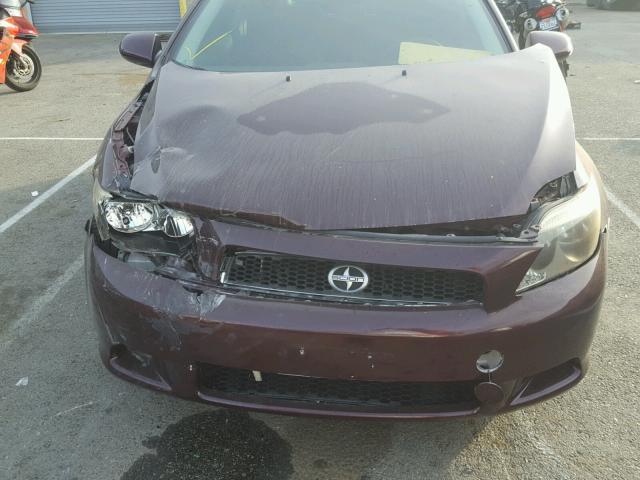 JTKDE177150022424 - 2005 TOYOTA SCION TC BURGUNDY photo 9