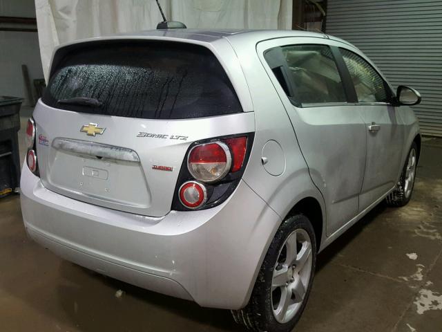 1G1JE6SB2F4193821 - 2015 CHEVROLET SONIC LTZ GRAY photo 4