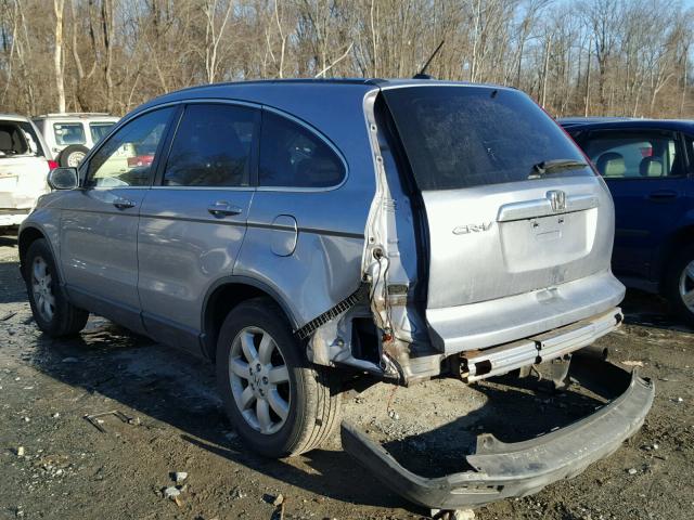 JHLRE48738C056996 - 2008 HONDA CR-V EXL BLUE photo 3