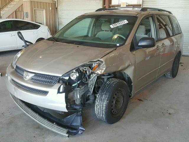 5TDZA23C25S225109 - 2005 TOYOTA SIENNA CE GOLD photo 2