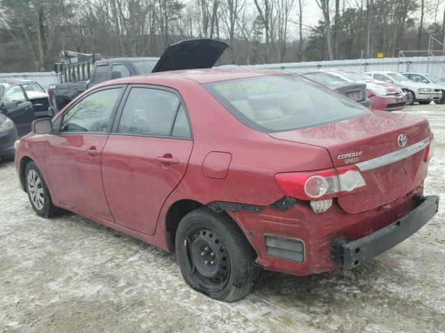 2T1BU4EE3CC890920 - 2012 TOYOTA COROLLA BA RED photo 3