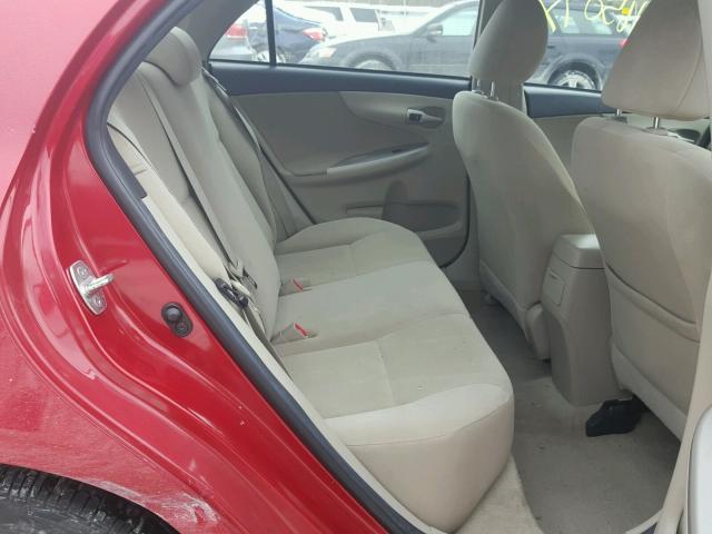 2T1BU4EE3CC890920 - 2012 TOYOTA COROLLA BA RED photo 6