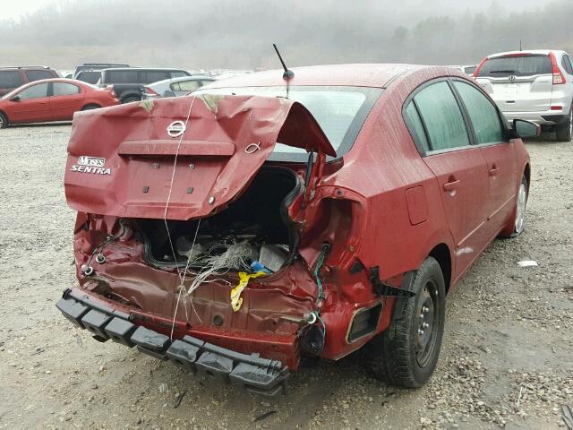 3N1AB61E08L747840 - 2008 NISSAN SENTRA 2.0 MAROON photo 4