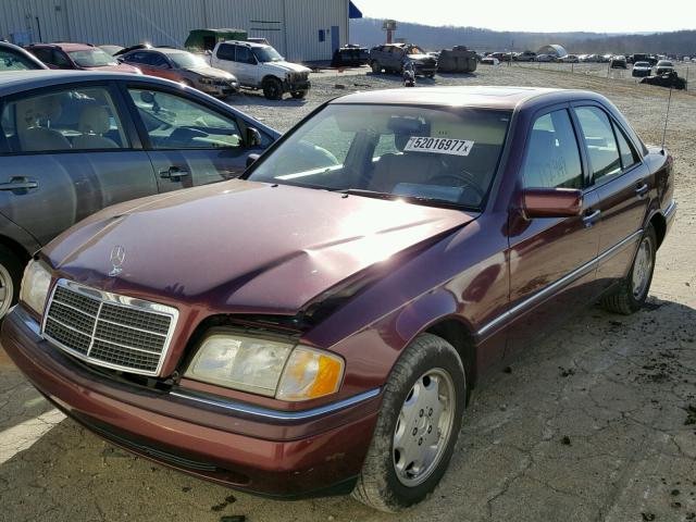 WDBHA28E7VF539911 - 1997 MERCEDES-BENZ C 280 BURGUNDY photo 2