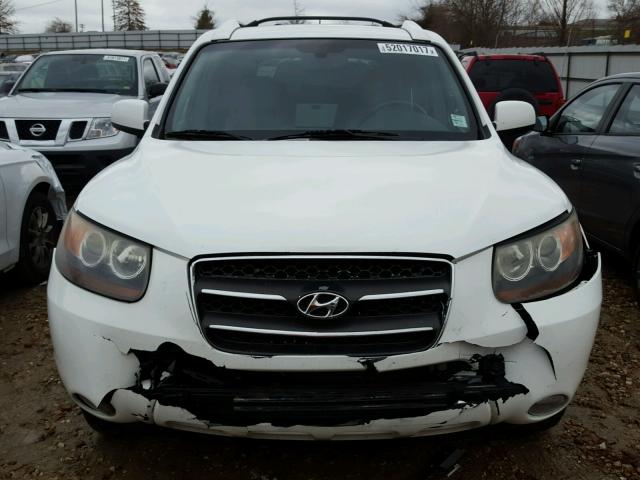 5NMSH73E57H111526 - 2007 HYUNDAI SANTA FE S WHITE photo 9