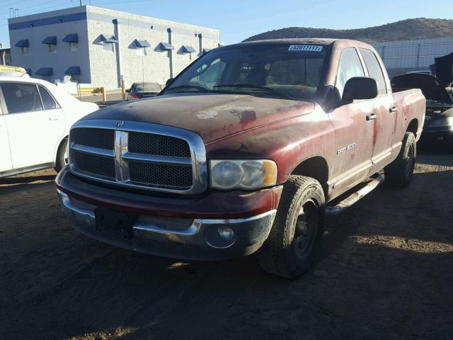 1D7HA18N52S704908 - 2002 DODGE RAM 1500 MAROON photo 2