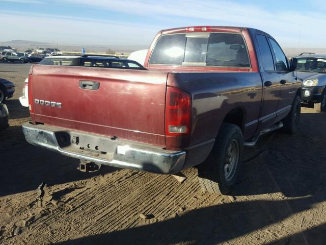 1D7HA18N52S704908 - 2002 DODGE RAM 1500 MAROON photo 4