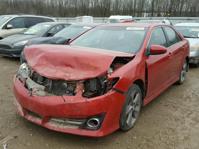 4T1BF1FK3CU634904 - 2012 TOYOTA CAMRY BASE RED photo 2