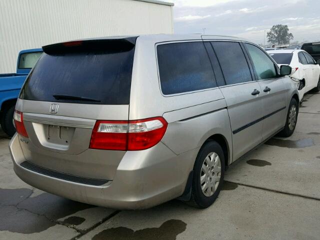 5FNRL382X7B142907 - 2007 HONDA ODYSSEY LX TAN photo 4