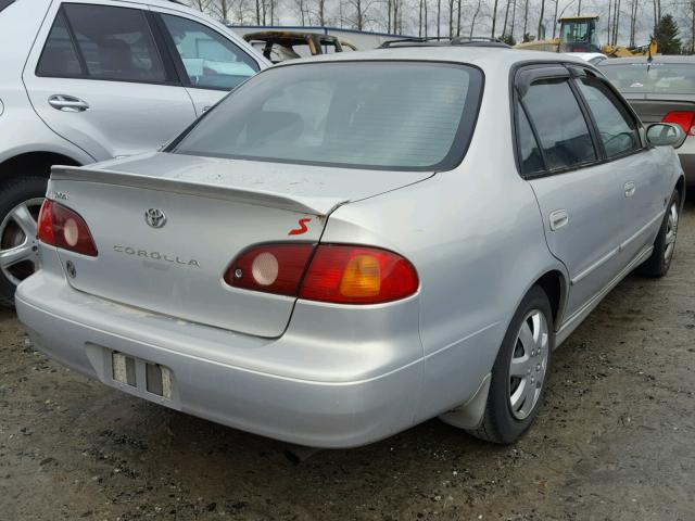 2T1BR12E11C399053 - 2001 TOYOTA COROLLA CE SILVER photo 4