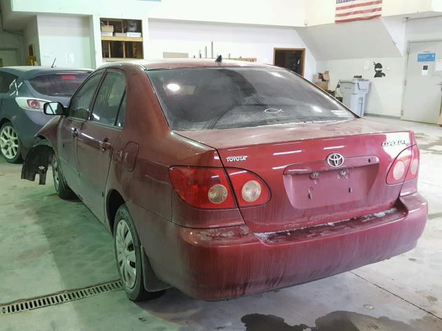 1NXBR32E38Z950071 - 2008 TOYOTA COROLLA CE RED photo 3