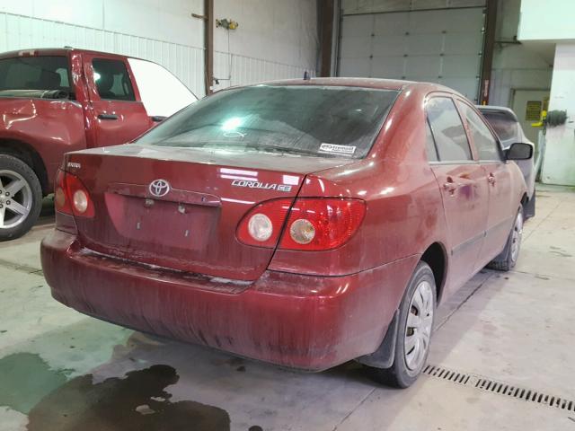 1NXBR32E38Z950071 - 2008 TOYOTA COROLLA CE RED photo 4