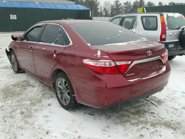 4T1BF1FKXFU950434 - 2015 TOYOTA CAMRY LE BURGUNDY photo 3