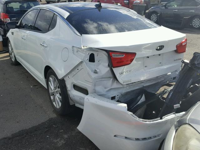 5XXGN4A74FG506179 - 2015 KIA OPTIMA EX WHITE photo 3