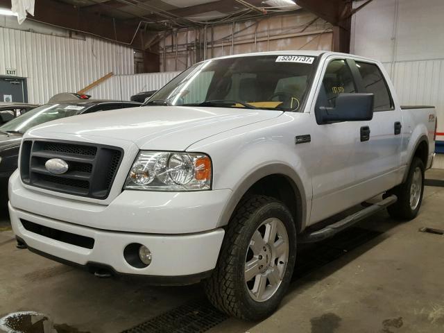 1FTPW14517FB48089 - 2007 FORD F150 WHITE photo 2