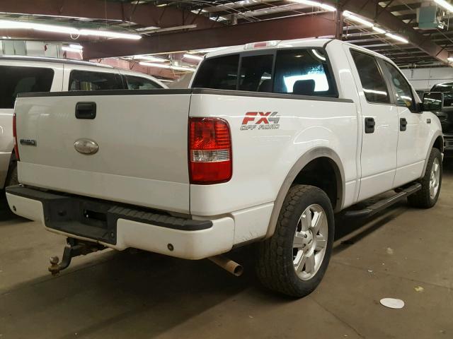 1FTPW14517FB48089 - 2007 FORD F150 WHITE photo 4