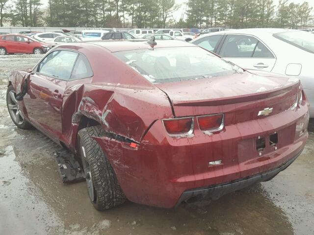 2G1FB1ED5B9105480 - 2011 CHEVROLET CAMARO LT RED photo 3