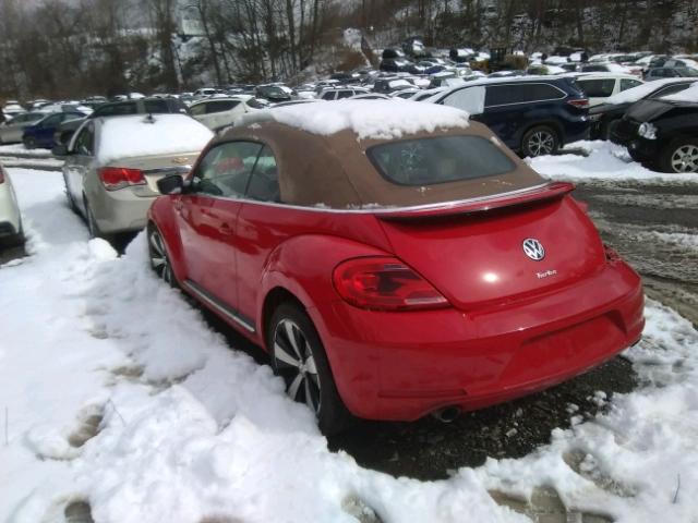 3VW7A7AT2DM801364 - 2013 VOLKSWAGEN BEETLE TUR RED photo 3