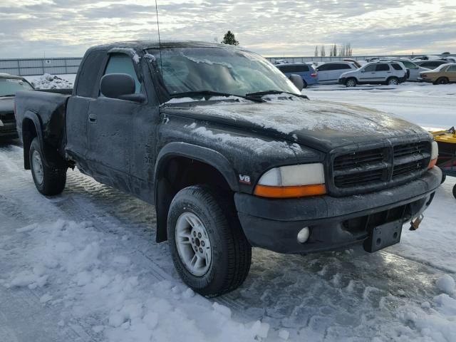 1B7GG22Y3XS180257 - 1999 DODGE DAKOTA BLACK photo 1