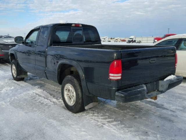 1B7GG22Y3XS180257 - 1999 DODGE DAKOTA BLACK photo 3