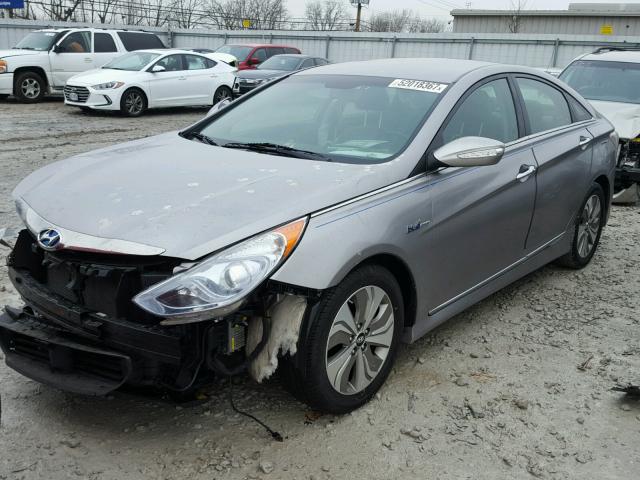 KMHEC4A46DA095312 - 2013 HYUNDAI SONATA HYB SILVER photo 2