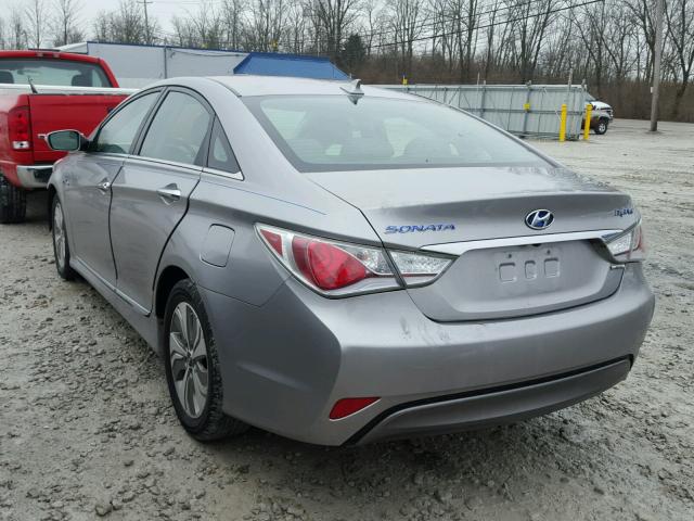 KMHEC4A46DA095312 - 2013 HYUNDAI SONATA HYB SILVER photo 3