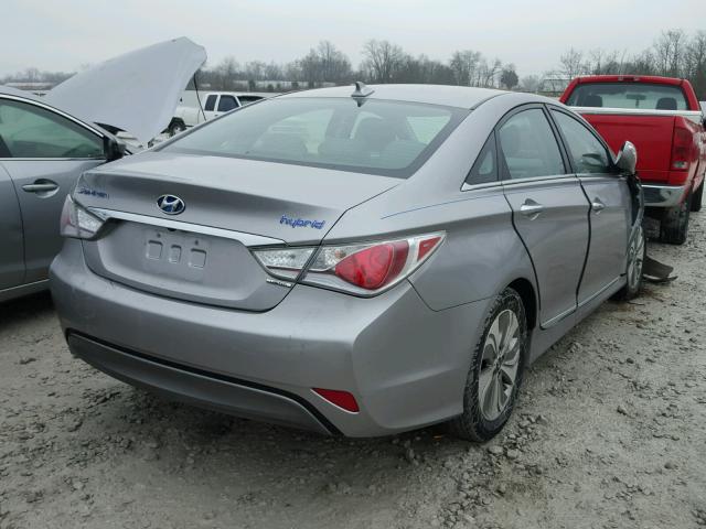 KMHEC4A46DA095312 - 2013 HYUNDAI SONATA HYB SILVER photo 4