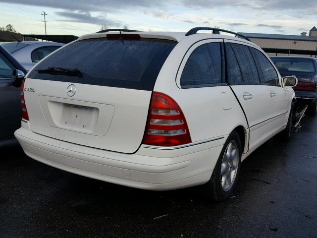 WDBRH64JX3F297994 - 2003 MERCEDES-BENZ C 320 WHITE photo 4