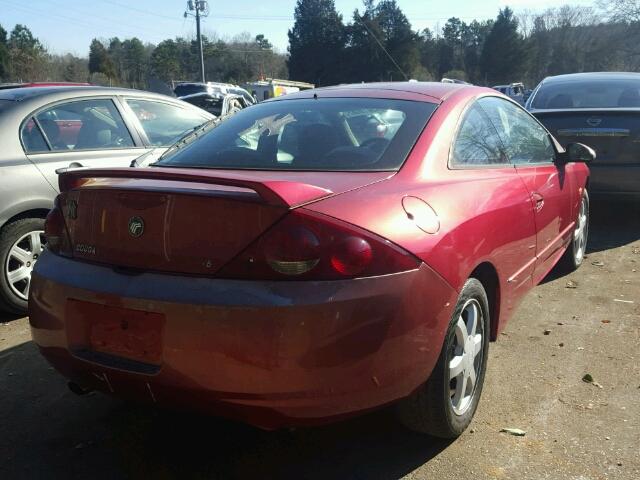 1ZWFT61L5Y5611758 - 2000 MERCURY COUGAR V6 RED photo 4