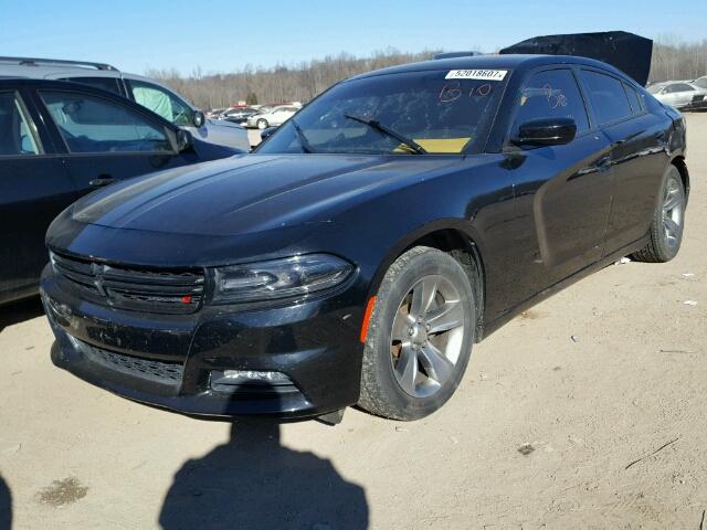 2C3CDXHGXGH138733 - 2016 DODGE CHARGER SX BLACK photo 2