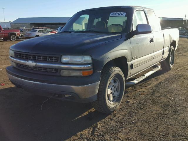 1GCEK19T2XE104683 - 1999 CHEVROLET SILVERADO BLACK photo 2