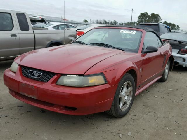 1FAFP44453F367459 - 2003 FORD MUSTANG RED photo 2