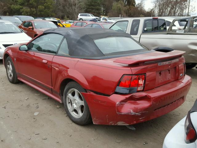 1FAFP44453F367459 - 2003 FORD MUSTANG RED photo 3