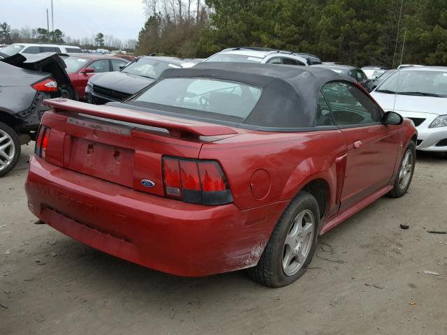 1FAFP44453F367459 - 2003 FORD MUSTANG RED photo 4