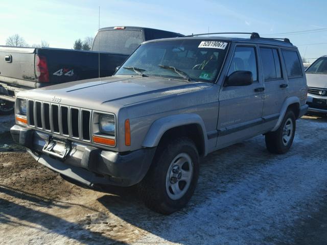 1J4FF48S61L504360 - 2001 JEEP CHEROKEE S BEIGE photo 2