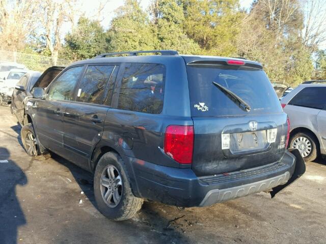 5FNYF18525B023795 - 2005 HONDA PILOT EXL GRAY photo 3