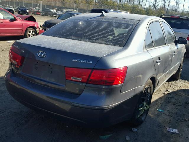 5NPET46C89H410678 - 2009 HYUNDAI SONATA GLS BLUE photo 4