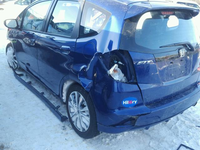 JHMGE8H57DC025723 - 2013 HONDA FIT SPORT BLUE photo 3