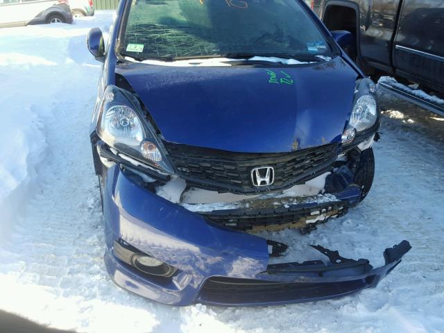 JHMGE8H57DC025723 - 2013 HONDA FIT SPORT BLUE photo 9