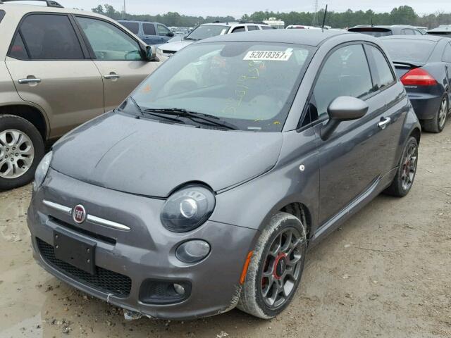 3C3CFFBR5DT749514 - 2013 FIAT 500 SPORT GRAY photo 2