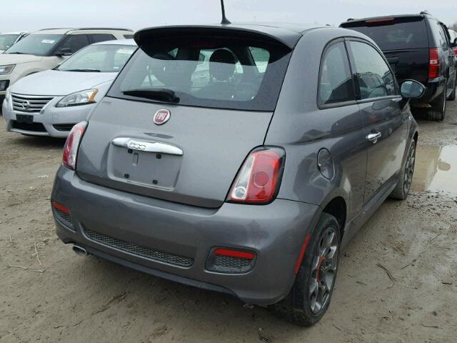 3C3CFFBR5DT749514 - 2013 FIAT 500 SPORT GRAY photo 4