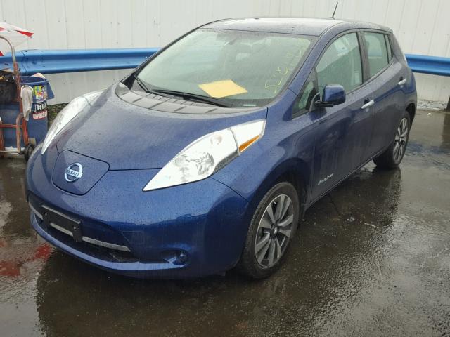 1N4BZ0CP4HC303998 - 2017 NISSAN LEAF S BLUE photo 2