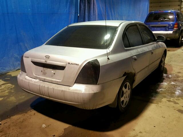 KMHDN45D33U699090 - 2003 HYUNDAI ELANTRA GL SILVER photo 4