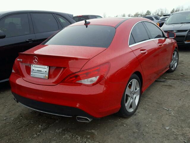 WDDSJ4EB6GN391357 - 2016 MERCEDES-BENZ CLA 250 RED photo 4