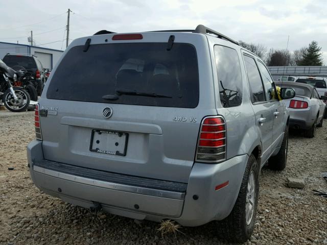 4M2CU57106KJ00278 - 2006 MERCURY MARINER SILVER photo 4