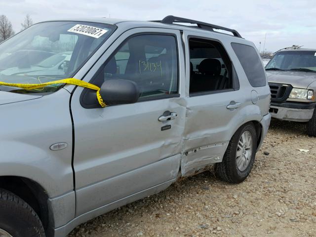 4M2CU57106KJ00278 - 2006 MERCURY MARINER SILVER photo 9